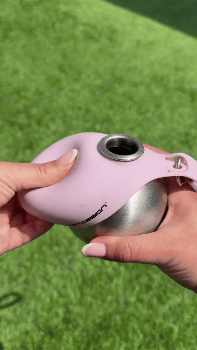 Bottle and bowl demo on grass